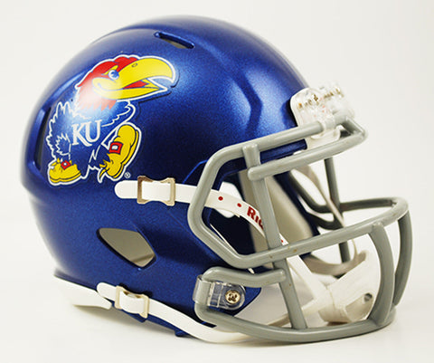 Kansas Jayhawks Helmet Riddell Replica Mini Speed Style-0