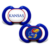 Kansas Jayhawks Pacifier 2 Pack - Team Fan Cave