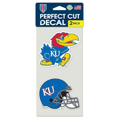 Kansas Jayhawks Set of 2 Die Cut Decals - Special Order - Team Fan Cave