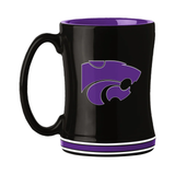 Kansas State Wildcats Coffee Mug 14oz Sculpted Relief Team Color-0