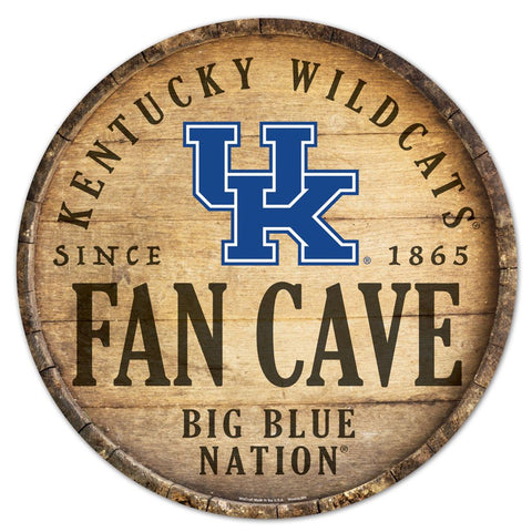 Kentucky Wildcats Sign Wood 14 Inch Round Barrel Top Design - Special Order-0