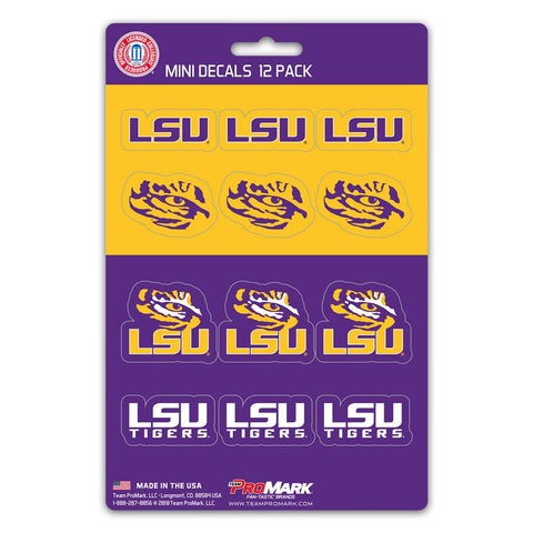 LSU Tigers Decal Set Mini 12 Pack