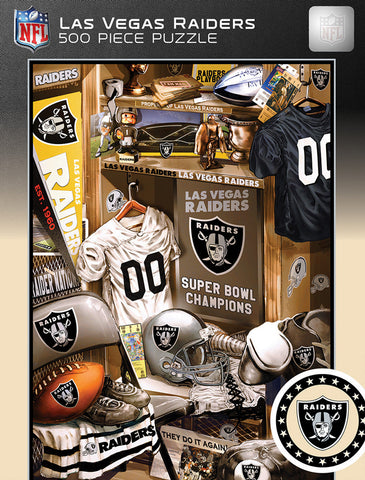 Las Vegas Raiders Puzzle 500 Piece Locker Room-0