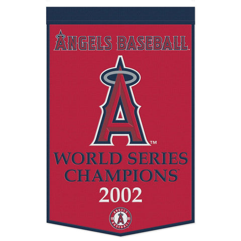 Los Angeles Angels Banner Wool 24x38 Dynasty Champ Design - Special Order-0