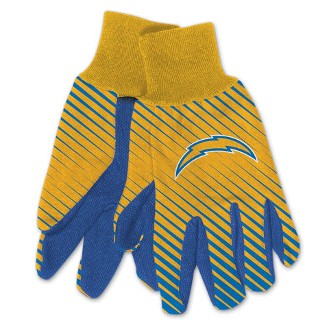 Los Angeles Chargers Gloves Two Tone Style Adult Size-0