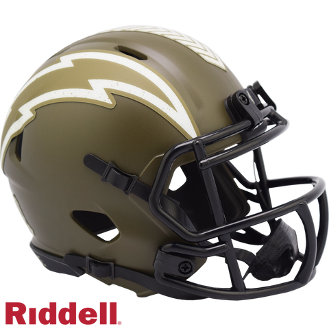 Los Angeles Chargers Helmet Riddell Replica Mini Speed Style Salute To Service-0