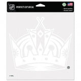 Los Angeles Kings Decal 8x8 Perfect Cut White - Team Fan Cave