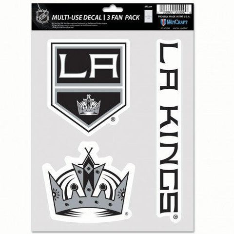 Los Angeles Kings Decal Multi Use Fan 3 Pack - Team Fan Cave