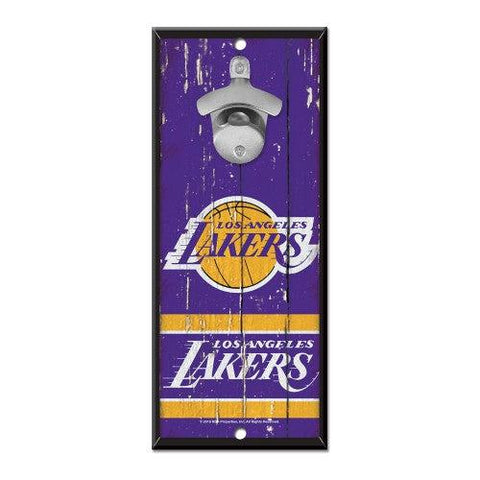 Los Angeles Lakers Sign Wood 5x11 Bottle Opener