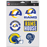 Los Angeles Rams Decal Multi Use Fan 6 Pack-0