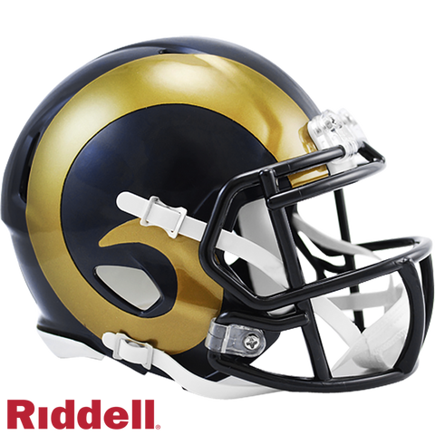 Los Angeles Rams Helmet Riddell Replica Mini Speed Style 2000-2016 T/B-0