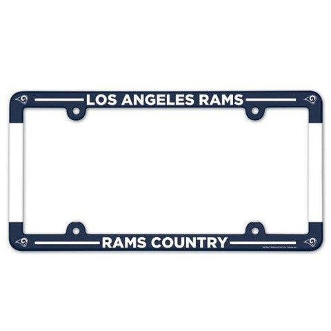 Los Angeles Rams License Plate Frame Plastic Full Color Style - Team Fan Cave