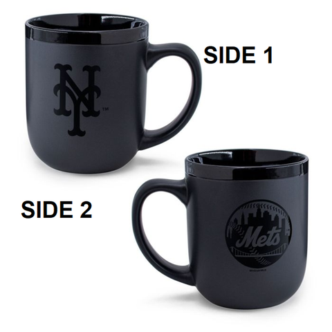 New York Mets Coffee Mug 17oz Matte Black-0