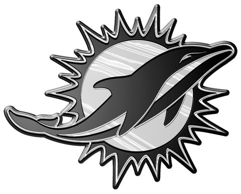 Miami Dolphins Auto Emblem - Silver - Team Fan Cave