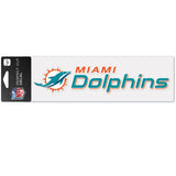 Miami Dolphins Decal 3x10 Perfect Cut Wordmark Color-0