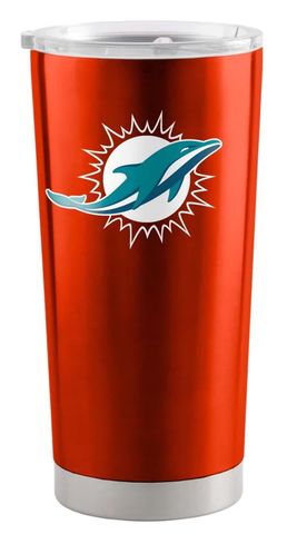 Miami Dolphins Travel Tumbler 20oz Stainless Steel-0