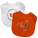 Miami Hurricanes Baby Bib 2 Pack-0