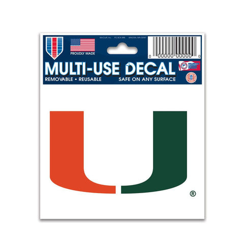 Miami Hurricanes Decal 3x4 Multi Use-0