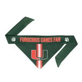 Miami Hurricanes Pet Bandanna Size XS - Team Fan Cave