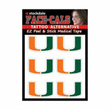 Miami Hurricanes Tattoo Face Cals Special Order