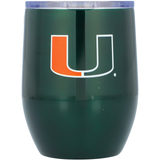 Miami Hurricanes Travel Tumbler 16oz Stainless Steel Curved-0