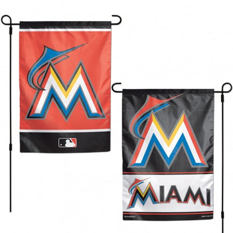 Miami Marlins Flag 12x18 Garden Style 2 Sided-0