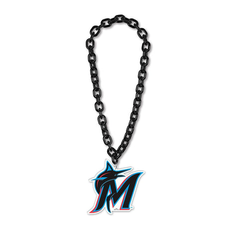 Miami Marlins Necklace Big Fan Chain-0