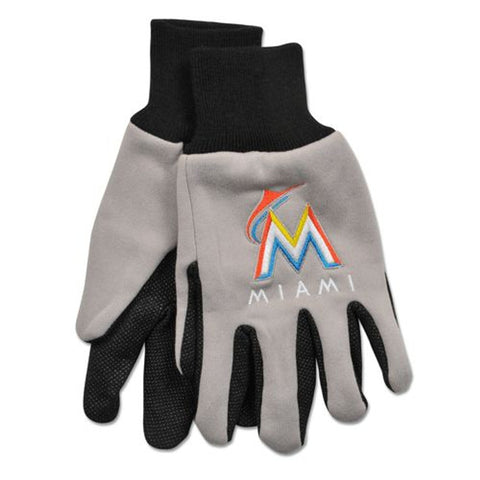 Miami Marlins Two Tone Gloves - Adult Size - Special Order-0