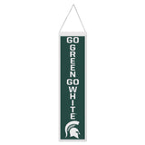 Michigan State Spartans Banner Wool 8x32 Heritage Slogan Design - Special Order