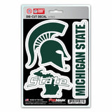 Michigan State Spartans Decal Die Cut Team 3 Pack