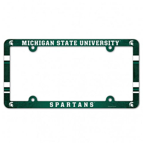 Michigan State Spartans Plastic Full Color License Plate Frame