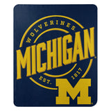 Michigan Wolverines Blanket 50x60 Fleece Campaign Design