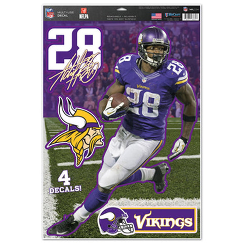 Minnesota Vikings Adrian Peterson Decal 11x17 Multi Use