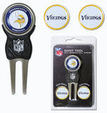 Minnesota Vikings Golf Divot Tool with 3 Markers-0