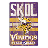 Minnesota Vikings Sign 11x17 Wood Slogan Design-0