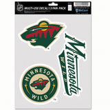 Minnesota Wild Decal Multi Use Fan 3 Pack-0