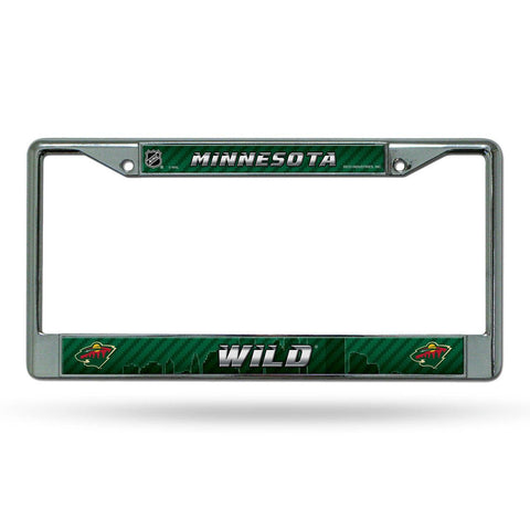 Minnesota Wild License Plate Frame Chrome Printed Insert