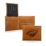 Minnesota Wild Wallet Billfold Laser Engraved