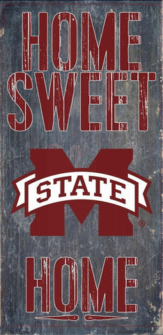 Mississippi State Bulldogs Wood Sign - Home Sweet Home 6x12 - Special Order