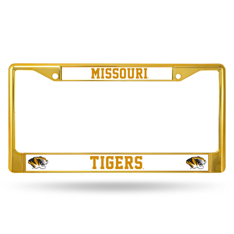 Missouri Tigers License Plate Frame Metal Gold - Team Fan Cave