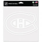 Montreal Canadiens Decal 8x8 Perfect Cut White