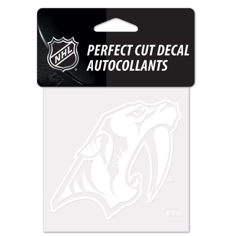 Nashville Predators Decal 4x4 Perfect Cut White Special Order - Team Fan Cave