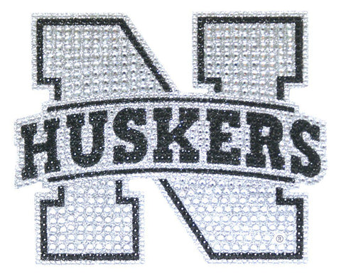 Nebraska Cornhuskers Auto Emblem - Rhinestone Bling - Team Fan Cave