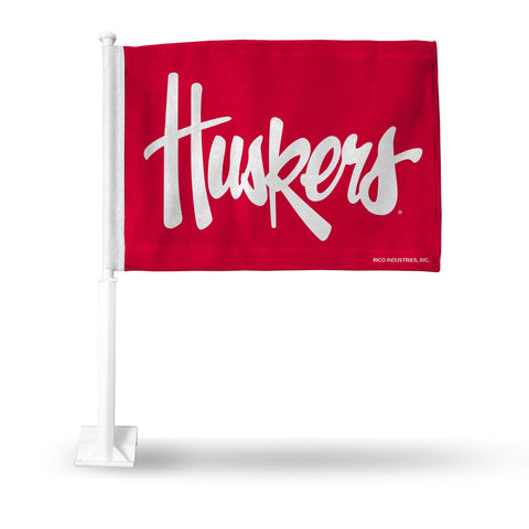 Nebraska Cornhuskers Flag Car-0