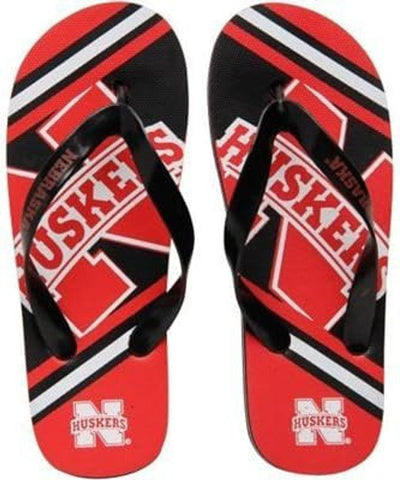 Nebraska Cornhuskers Flip Flop - Unisex Big Logo - (1 Pair) - L-0