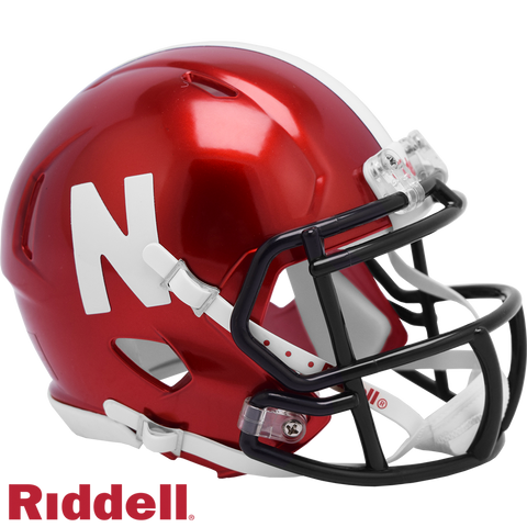 Nebraska Cornhuskers Helmet Riddell Replica Mini Speed Style FLASH Alternate-0