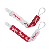 Nebraska Cornhuskers Pacifier Clips 2 Pack-0