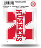 Nebraska Cornhuskers Static Cling - Small (Script Logo) - Team Fan Cave