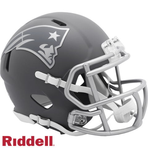 New England Patriots Helmet Riddell Replica Mini Speed Style Slate Alternate-0