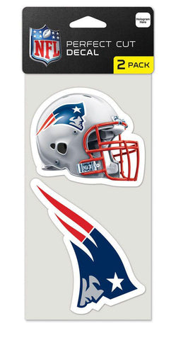 New England Patriots Set of 2 Die Cut Decals - Team Fan Cave